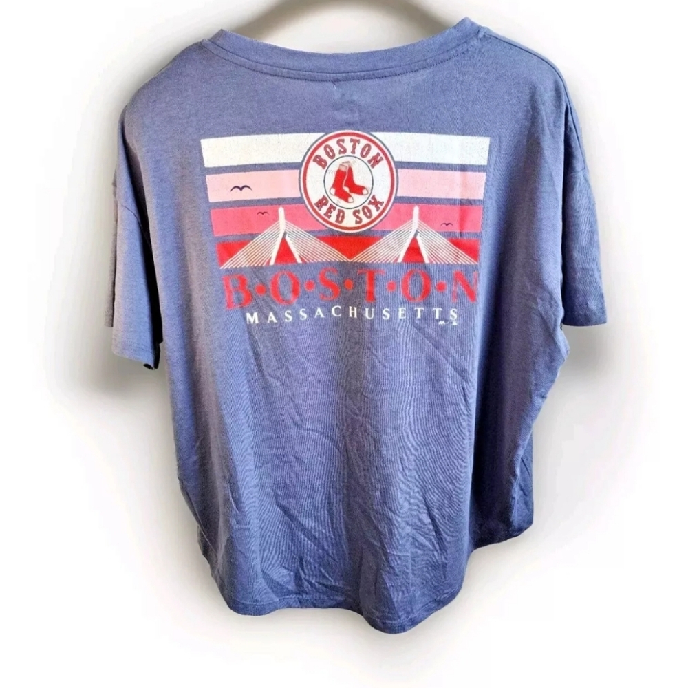 New Majestic Boston Red Sox Zakim Bunker Hill Memorial Bridge T-Shirt - Size M